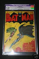 Batman # 1 DC Comics 1940 1st App Joker CGC 5.0 (P) WOW